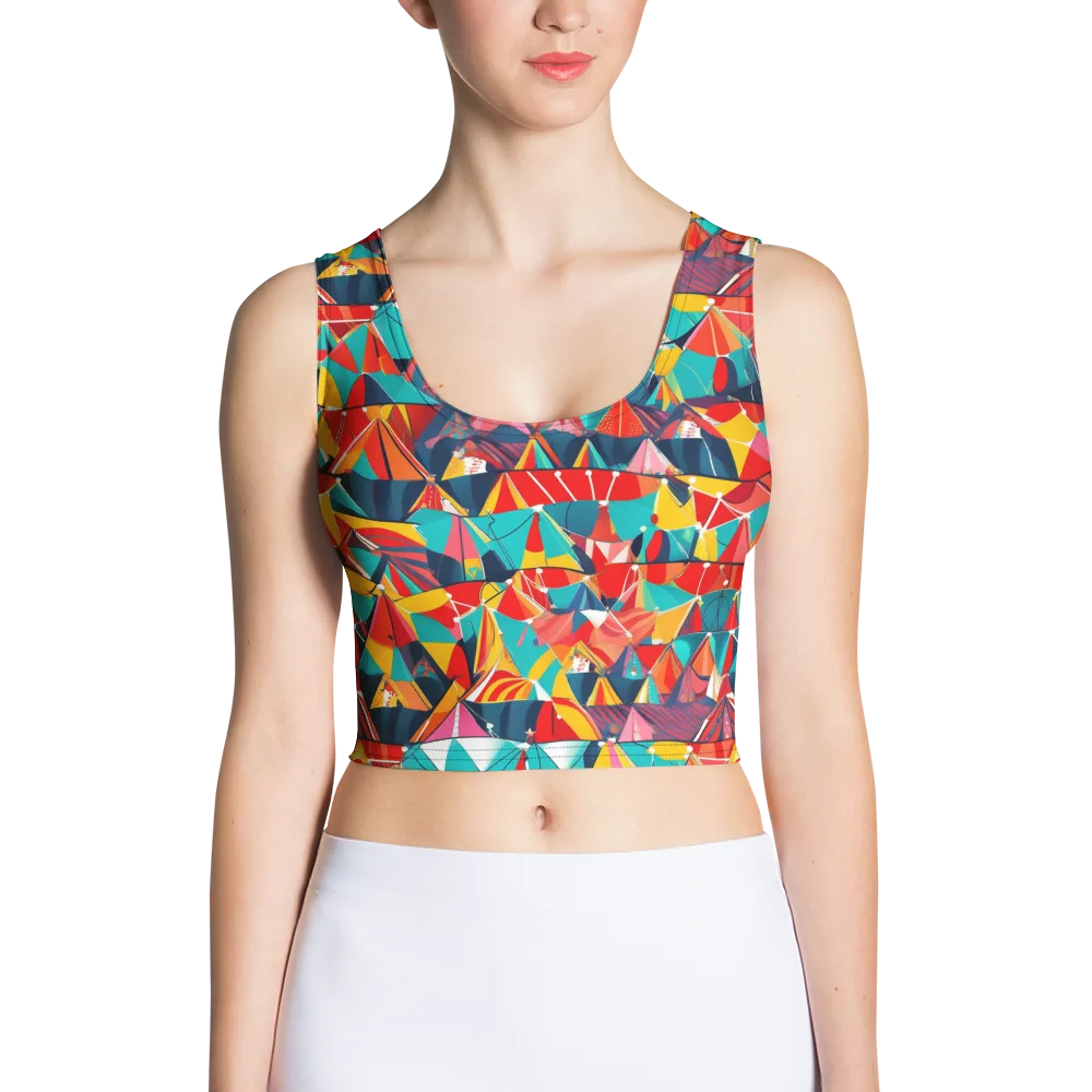 Carnival Canopies on Crop Top — Front