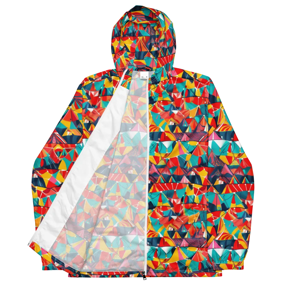 Carnival Canopies on Men's Windbreaker — Front