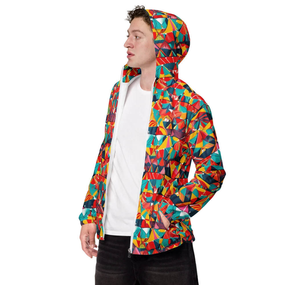 Carnival Canopies on Men's Windbreaker — Left Front