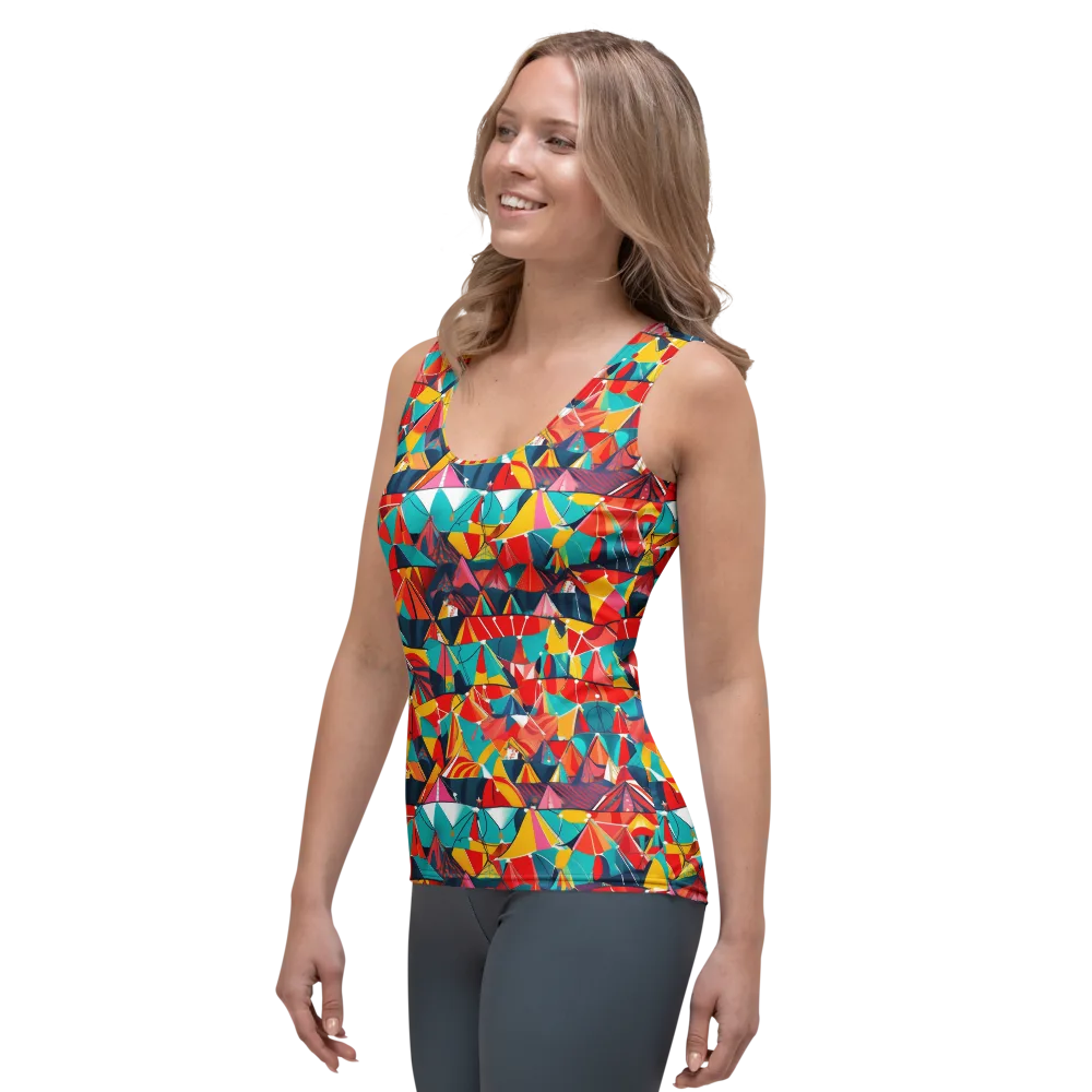 Carnival Canopies on Women's Tank Top — Left Front