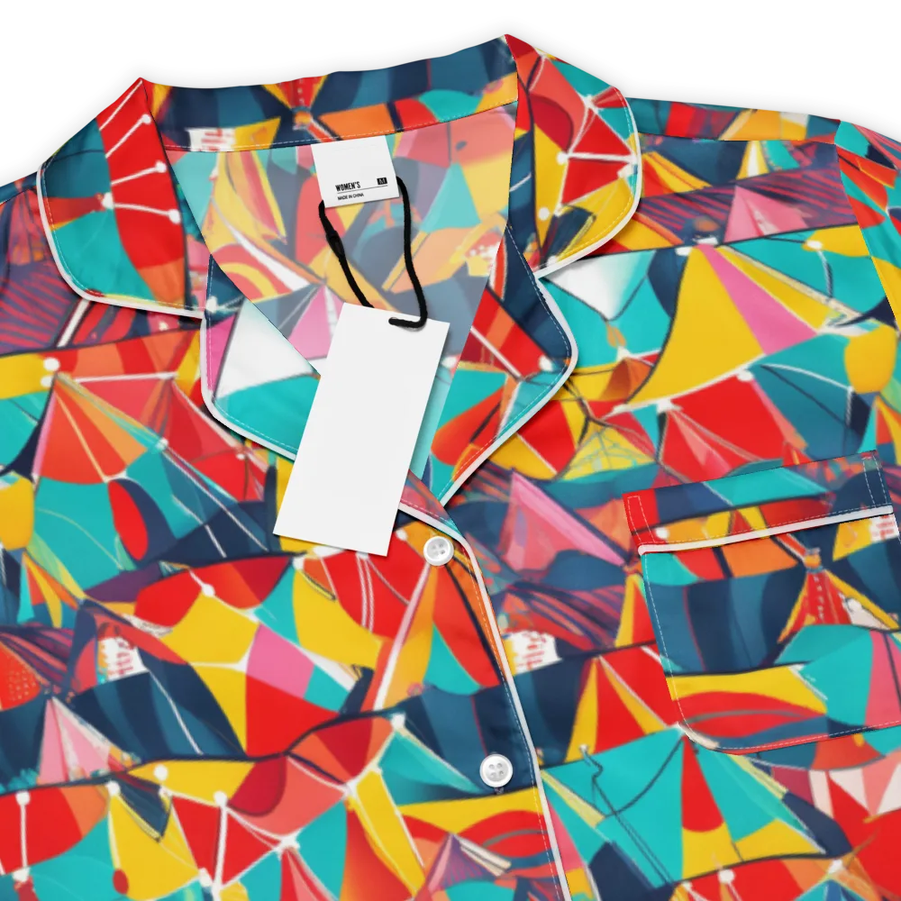 Carnival Canopies on Women's Short Sleeve Pajama Top — Product details