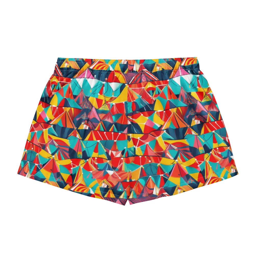 Carnival Canopies on Women's Pajama Shorts — Back