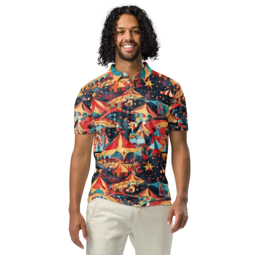 Midnight Big Top on a Men's Slim Fit Polo Shirt