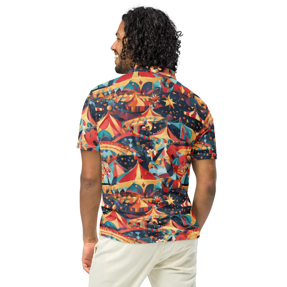 Midnight Big Top on Men's Slim Fit Polo Shirt — Back