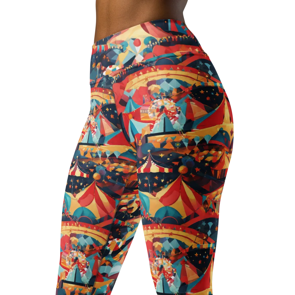 Midnight Big Top on Yoga Leggings — Left Front