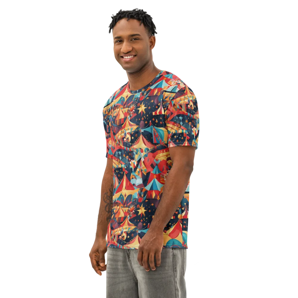 Midnight Big Top on Men's Cotton Crew Neck T-Shirt — Left Front