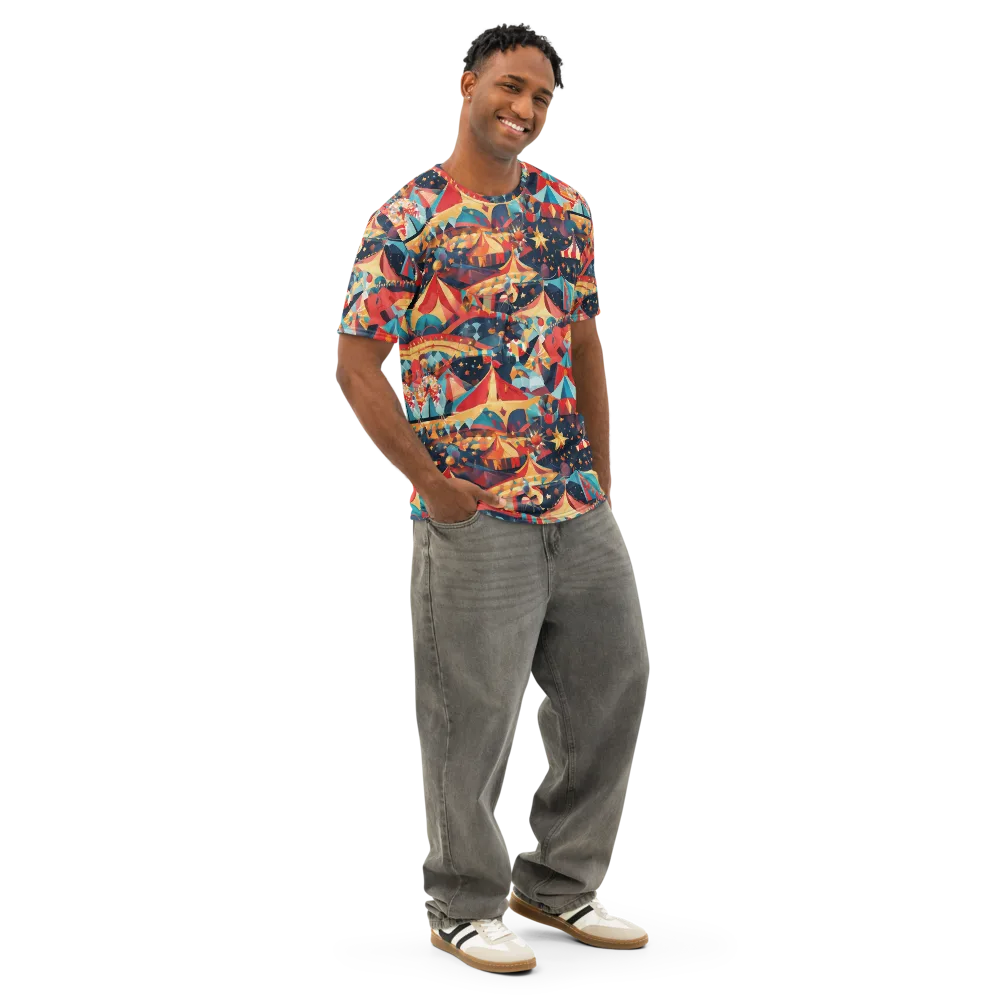 Midnight Big Top on Men's Cotton Crew Neck T-Shirt — Right Front