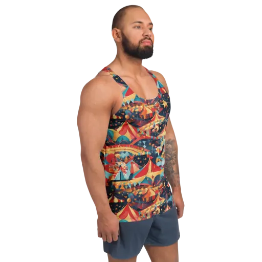 Midnight Big Top on a Men's Tank Top