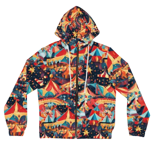 Midnight Big Top on a Women's Full-Zip Hoodie