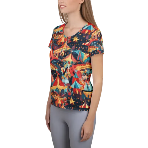 Midnight Big Top on a Women's Athletic T-Shirt