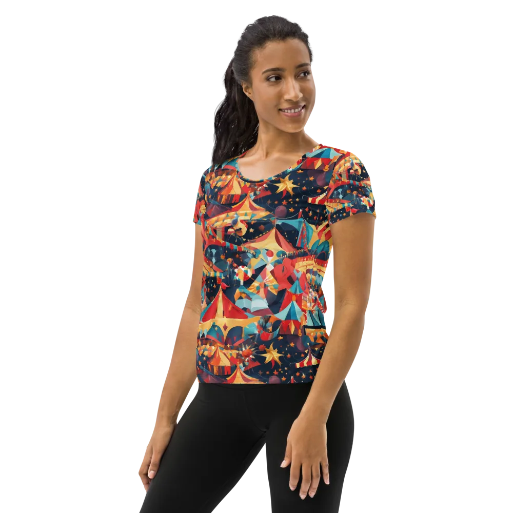Midnight Big Top on Women's Athletic T-Shirt — Left