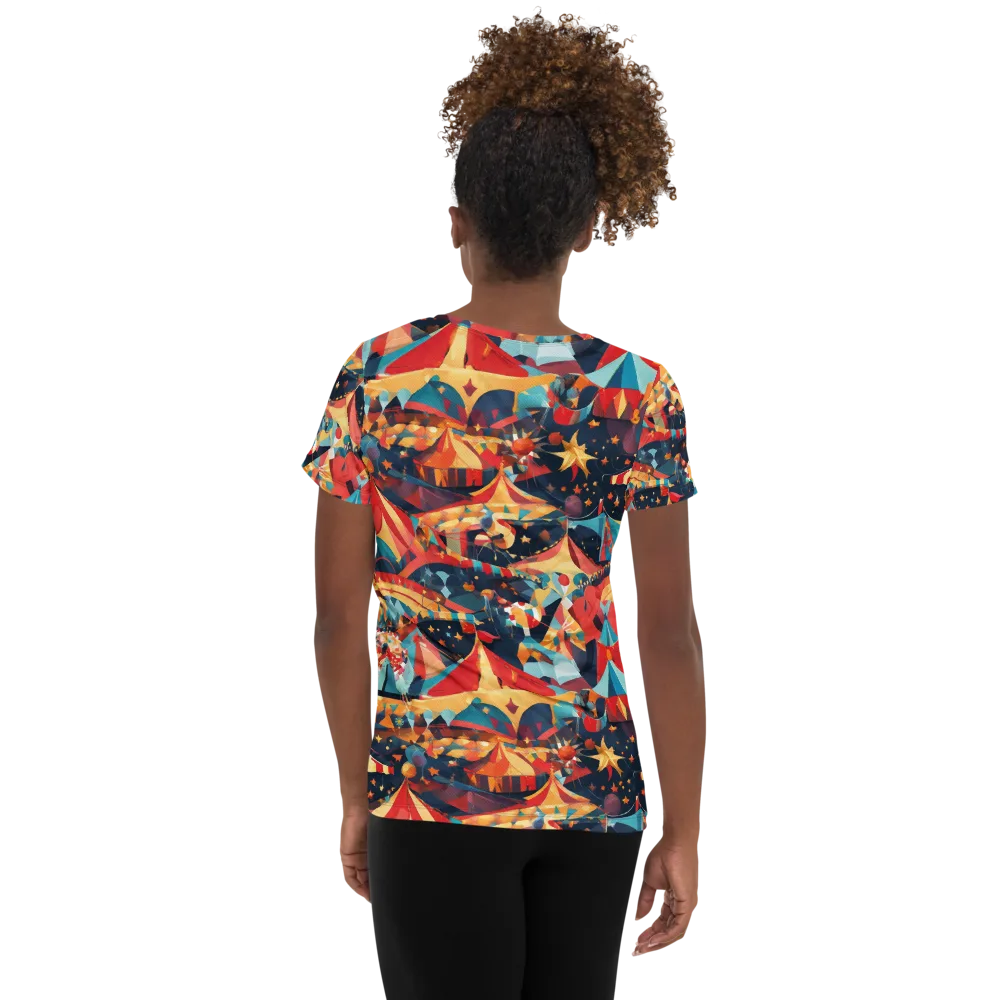 Midnight Big Top on Women's Athletic T-Shirt — Back