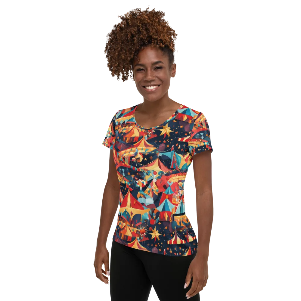 Midnight Big Top on Women's Athletic T-Shirt — Left