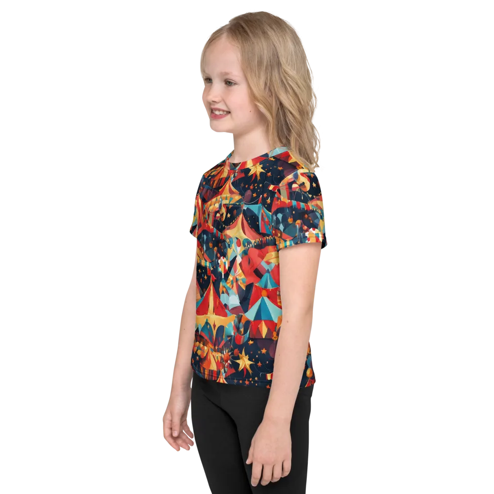 Midnight Big Top on Kids Crew Neck T-Shirt — Left