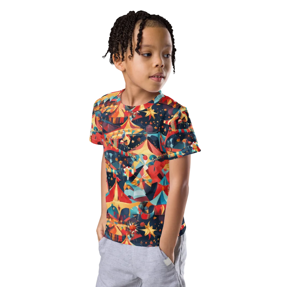 Midnight Big Top on Kids Crew Neck T-Shirt — Left Front