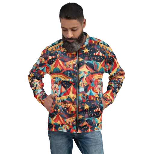 Midnight Big Top on a Bomber Jacket