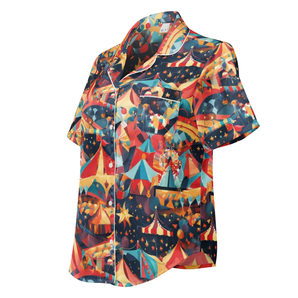 Midnight Big Top on Women's Short Sleeve Pajama Top — Left Front