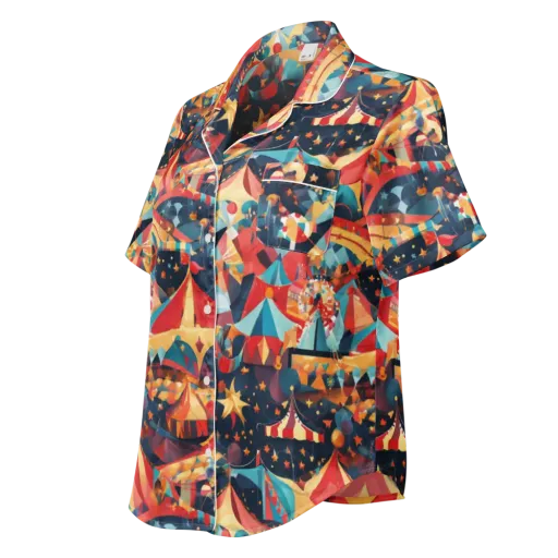 Midnight Big Top on a Women's Short Sleeve Pajama Top