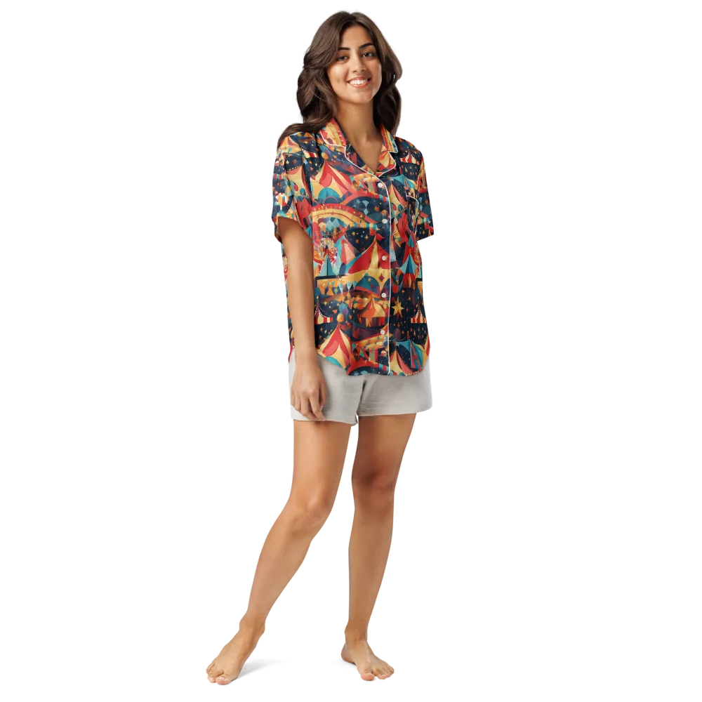 Midnight Big Top on Women's Short Sleeve Pajama Top — Front