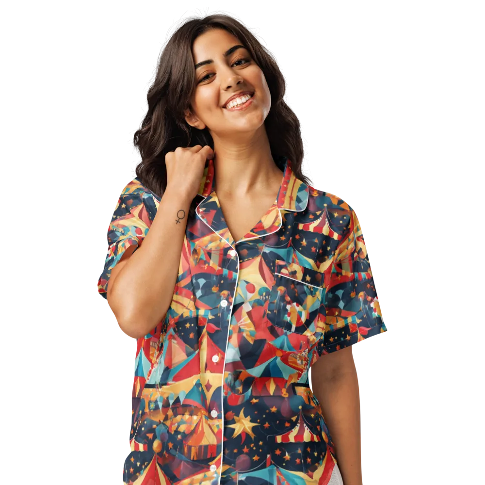 Midnight Big Top on Women's Short Sleeve Pajama Top — Front