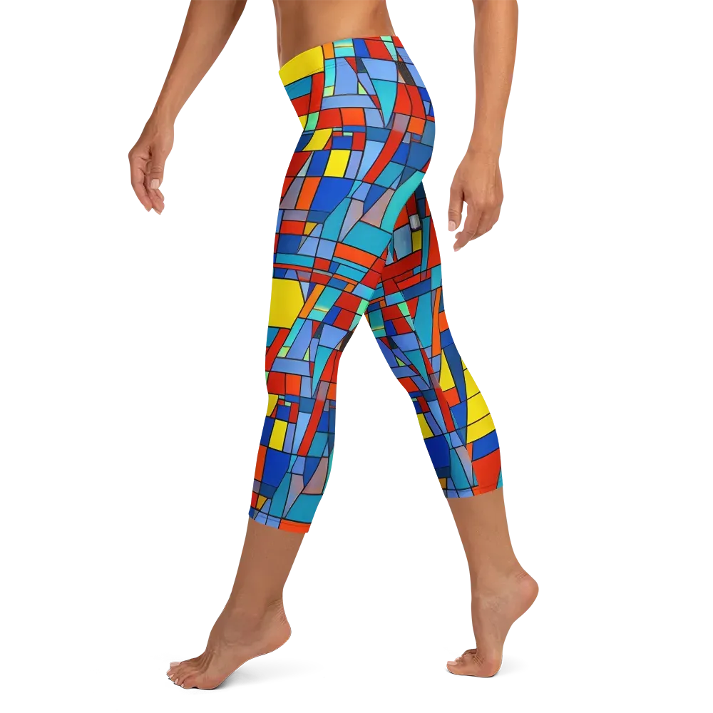 Scarlet Structure on Capri Leggings — Left