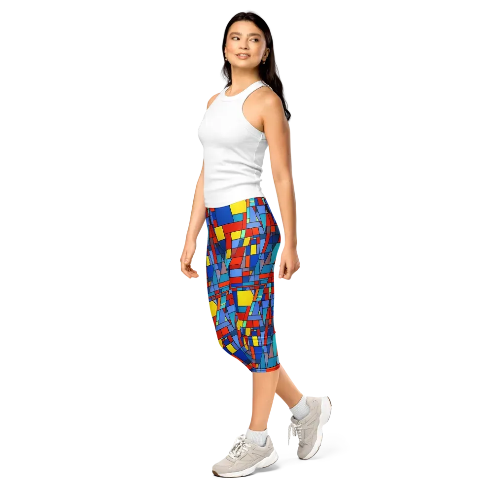 Scarlet Structure on Capri Leggings — Left Front