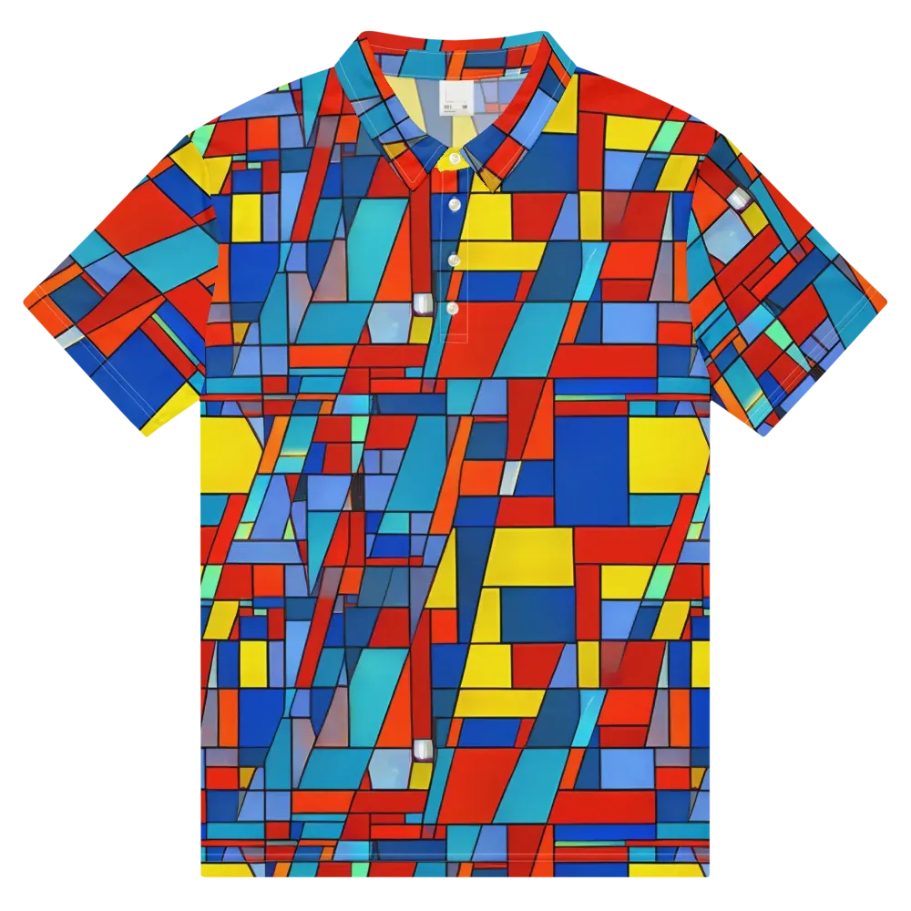 Scarlet Structure on Men's Slim Fit Polo Shirt — Front