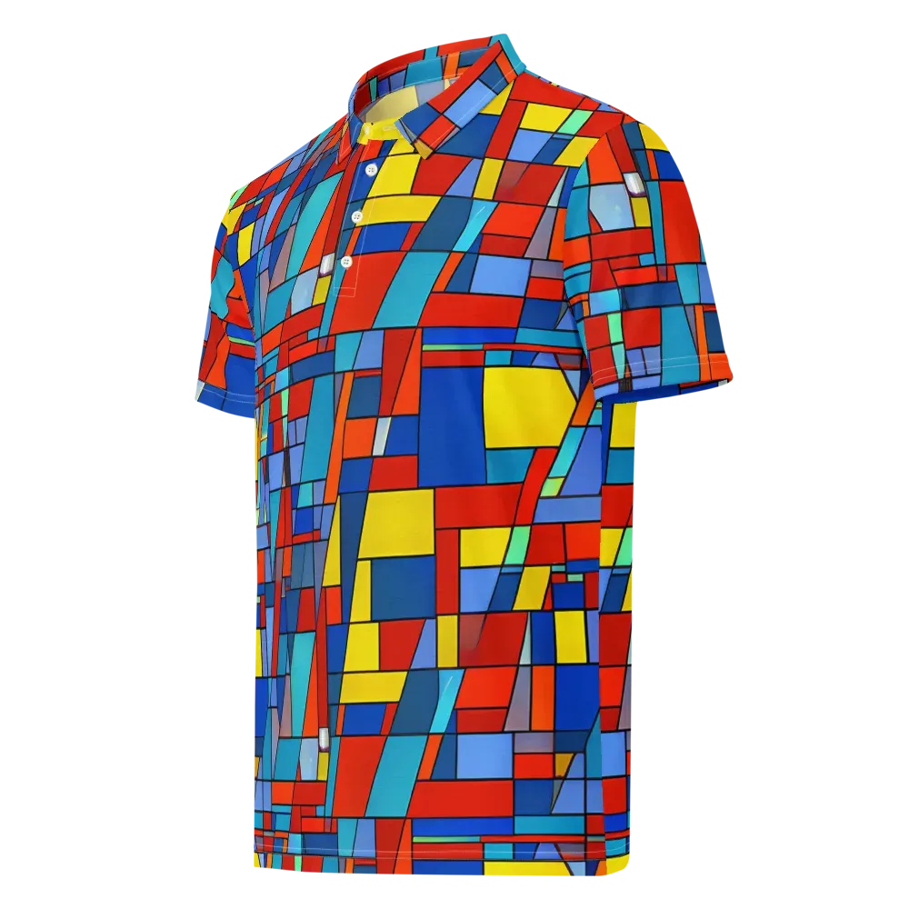 Scarlet Structure on Men's Slim Fit Polo Shirt — Left Front