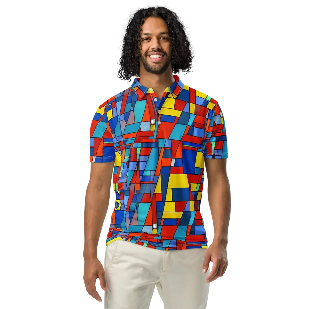 Scarlet Structure on Men's Slim Fit Polo Shirt — Front