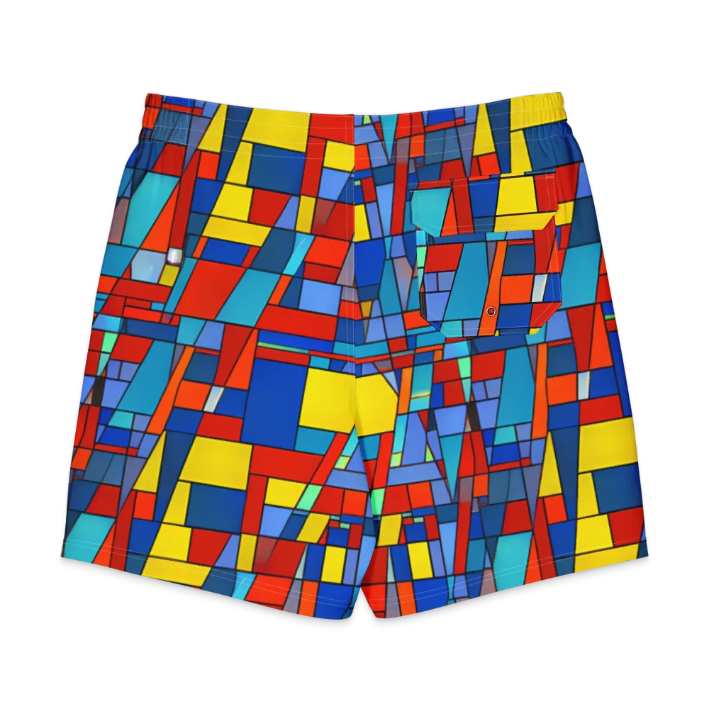 Scarlet Structure on Men's Board Shorts — Back