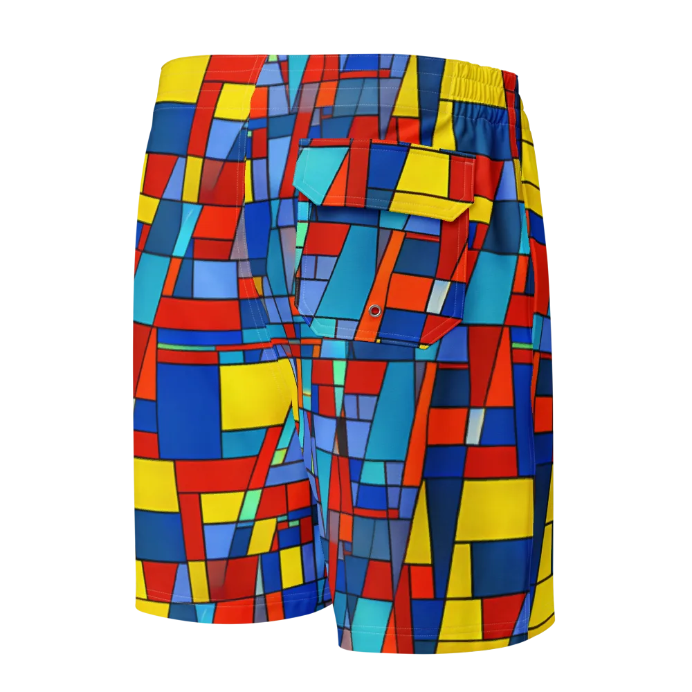 Scarlet Structure on Men's Board Shorts — Back