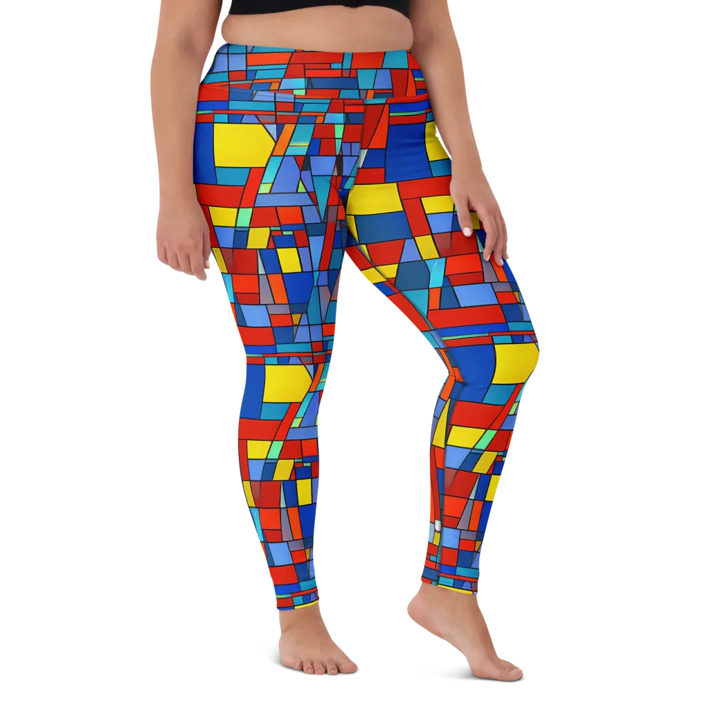 Scarlet Structure on Yoga Leggings — Front