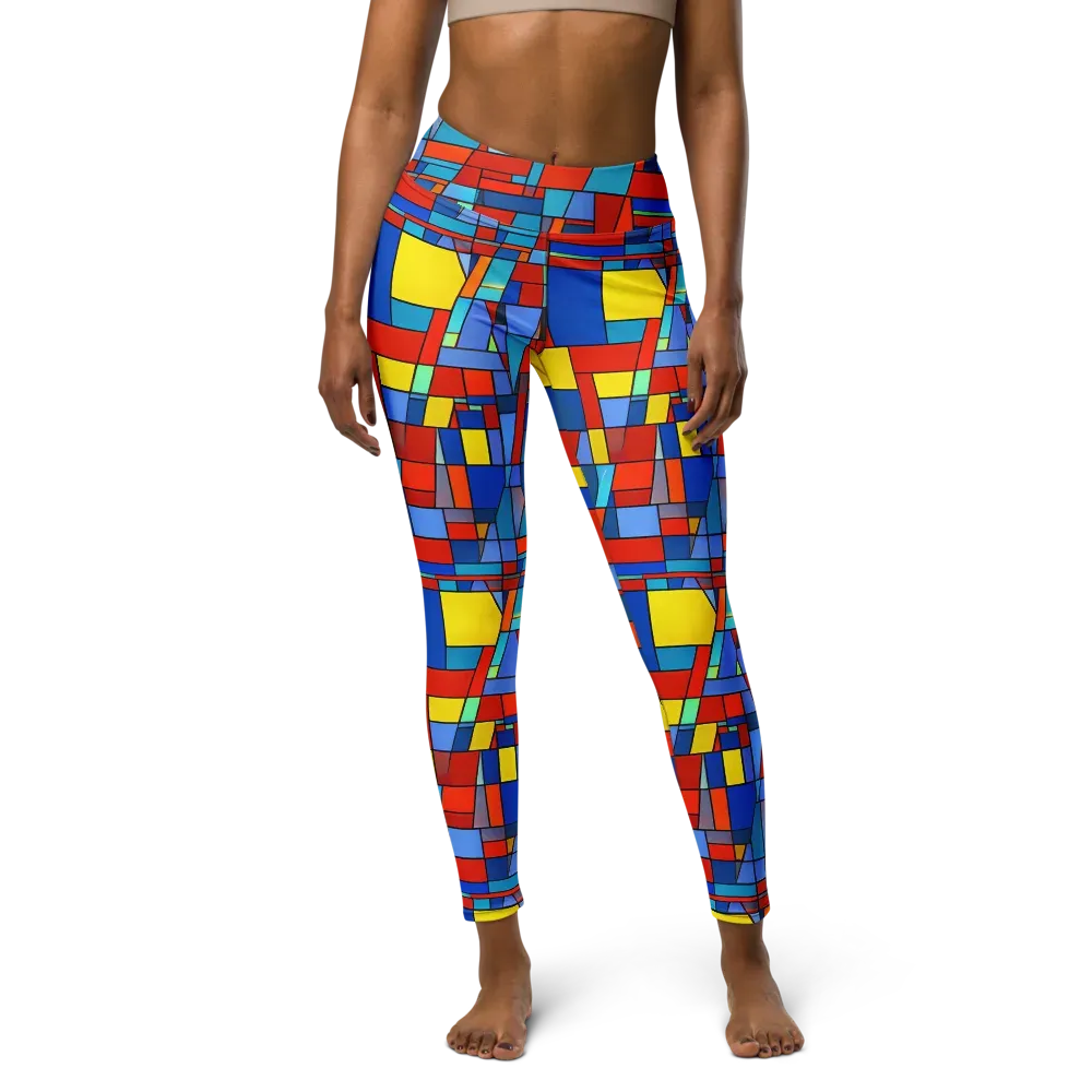 Scarlet Structure on Yoga Leggings — Front