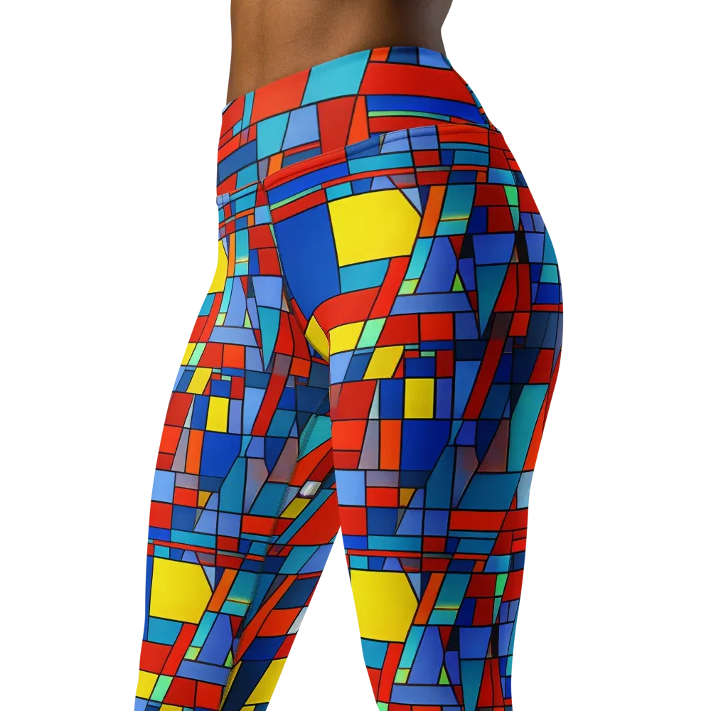 Scarlet Structure on Yoga Leggings — Left Front