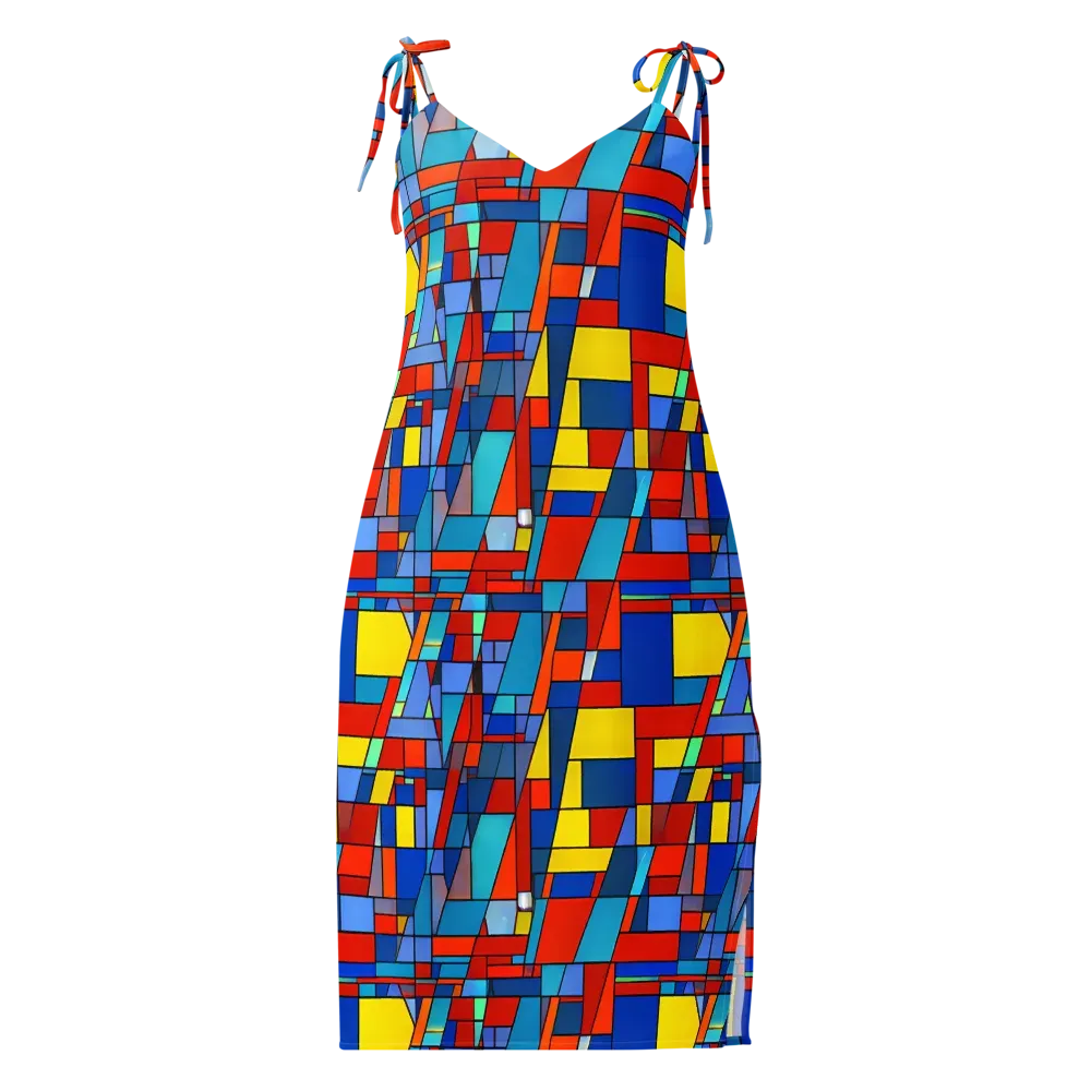 Scarlet Structure on Slip Dress — Front