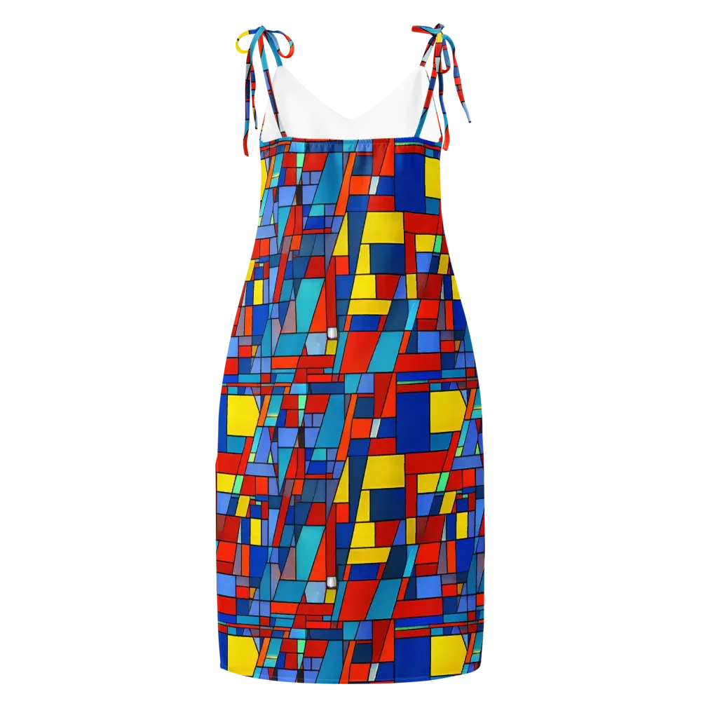 Scarlet Structure on Slip Dress — Back