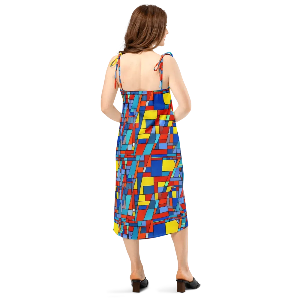 Scarlet Structure on Slip Dress — Back
