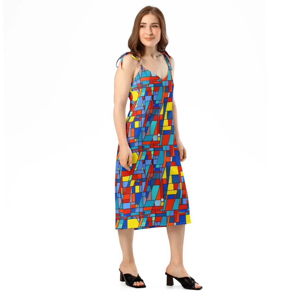 Scarlet Structure on Slip Dress — Right Front