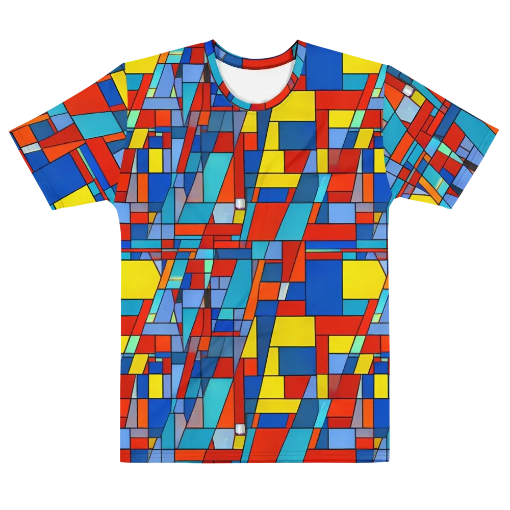 Scarlet Structure on Men's Cotton Crew Neck T-Shirt — Front