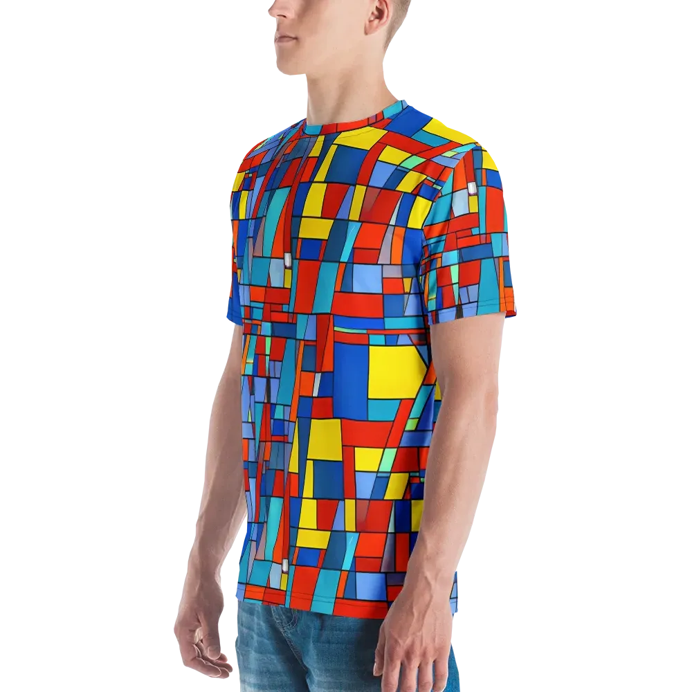 Scarlet Structure on Men's Crew Neck T-Shirt — Left