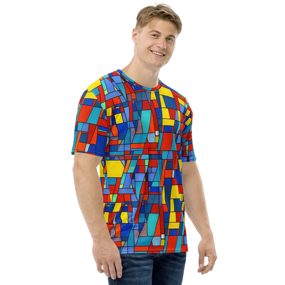 Scarlet Structure on Men's Crew Neck T-Shirt — Right