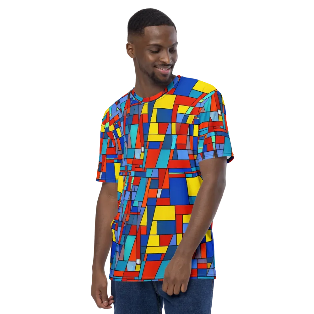 Scarlet Structure on Men's Crew Neck T-Shirt — Left