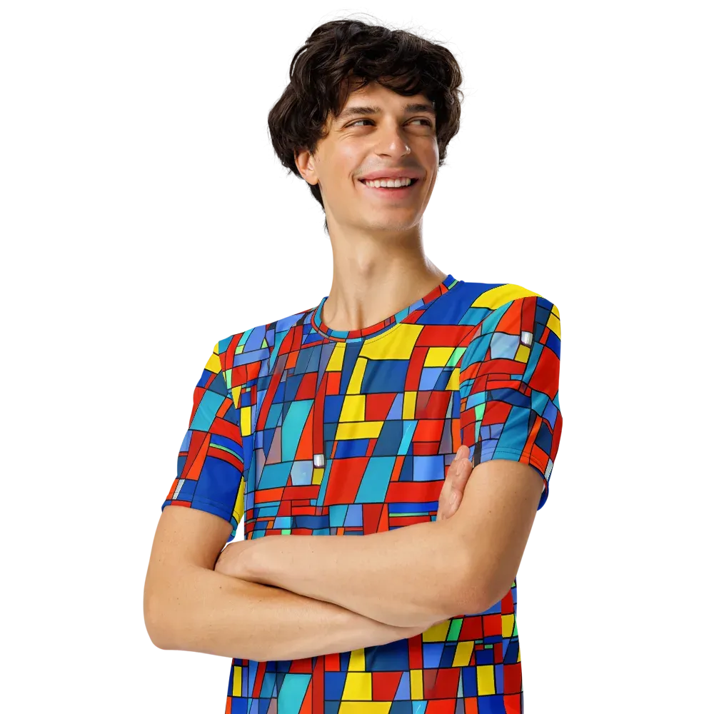 Scarlet Structure on Men's Crew Neck T-Shirt — Left Front