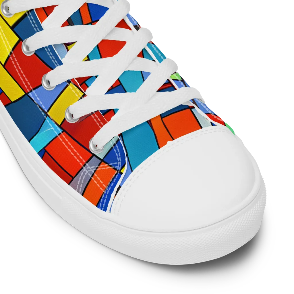 Scarlet Structure on Men's High Top Canvas Shoes — Product details