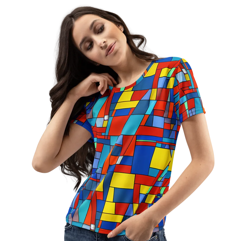 Scarlet Structure on Women's Crew Neck T-Shirt — Left Front