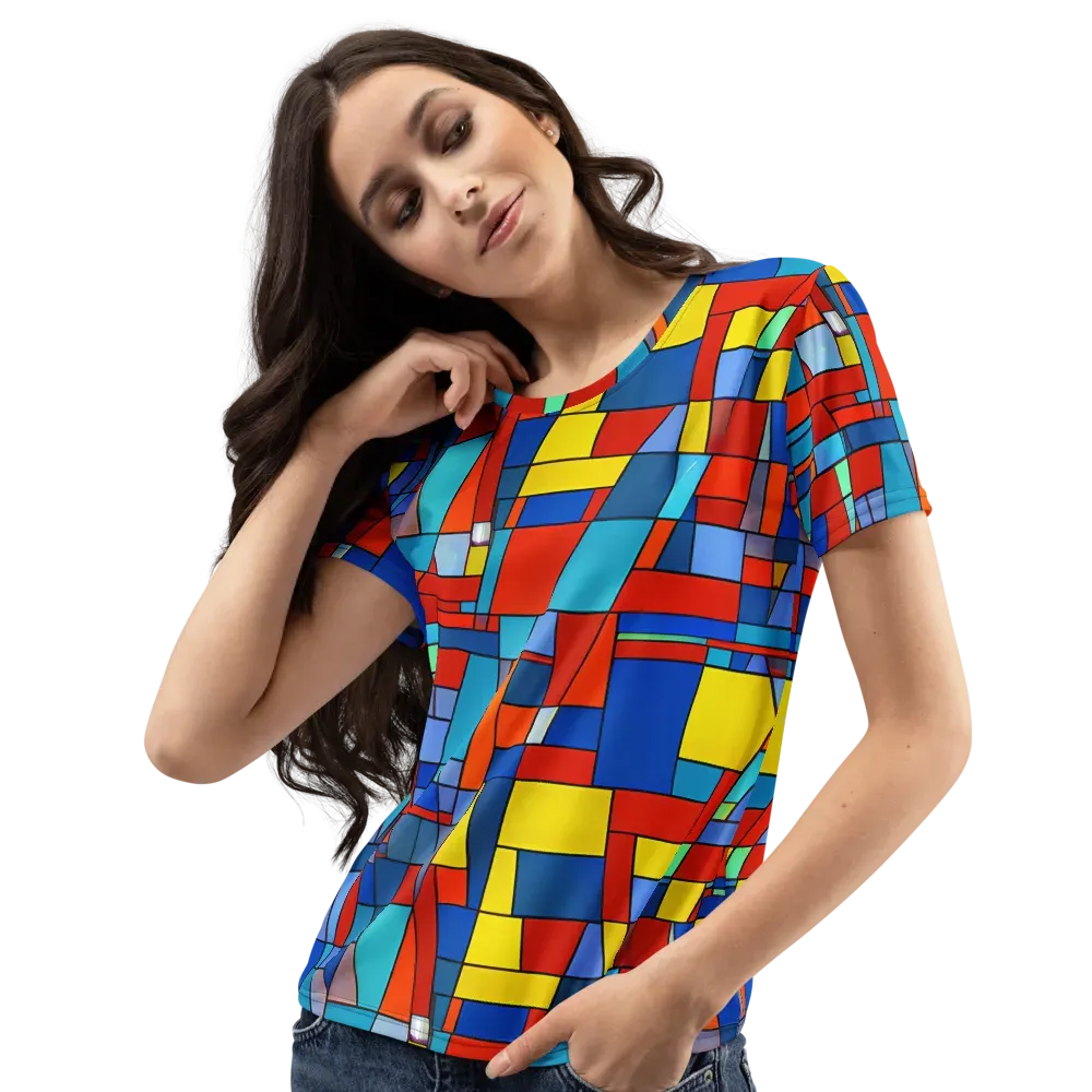 Scarlet Structure on Women's Crew Neck T-Shirt — Left Front