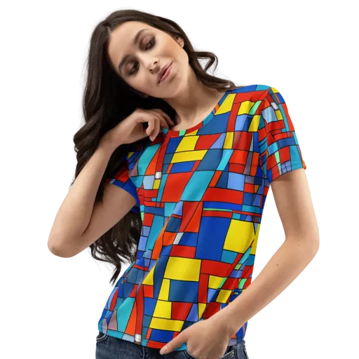 Scarlet Structure on a Women's Crew Neck T-Shirt
