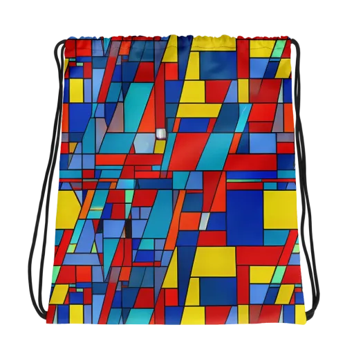 Scarlet Structure on a Drawstring Bag