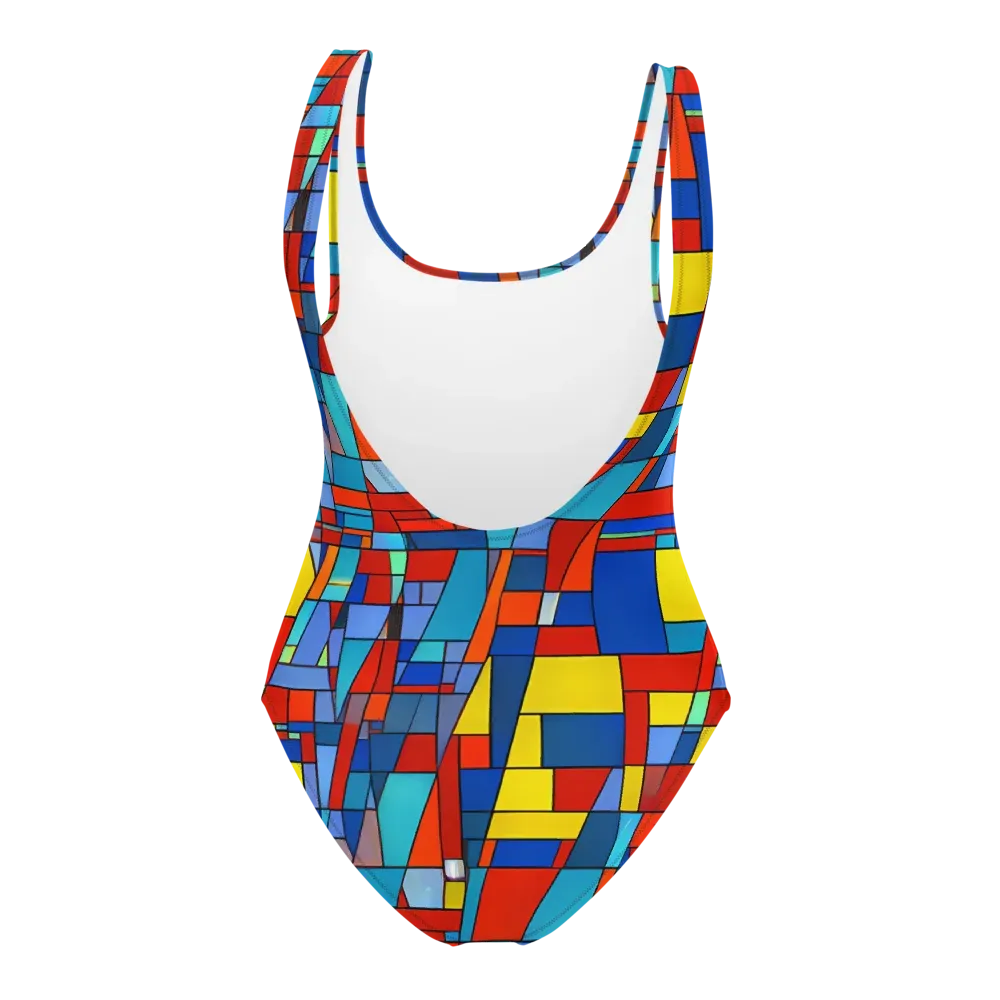 Scarlet Structure on One-Piece Swimsuit — Back