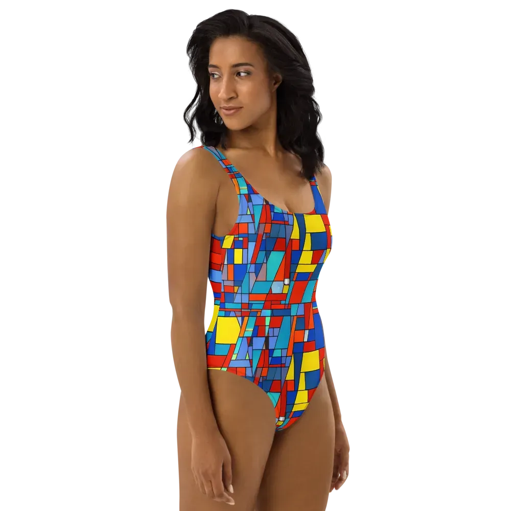 Scarlet Structure on One-Piece Swimsuit — Right